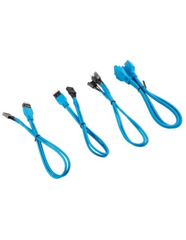 Corsair Premium Sleeved Front Panel Extension Kit, Blu - 30cm