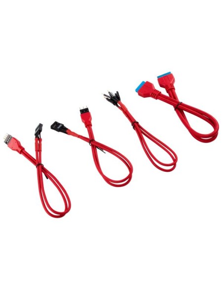 Corsair Premium Sleeved Front Panel Extension Kit, Rosso - 30cm