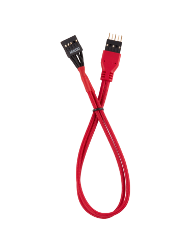 Corsair Premium Sleeved Front Panel Extension Kit, Rosso - 30cm