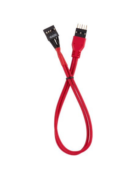 Corsair Premium Sleeved Front Panel Extension Kit, Rosso - 30cm