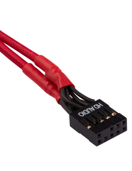 Corsair Premium Sleeved Front Panel Extension Kit, Rosso - 30cm