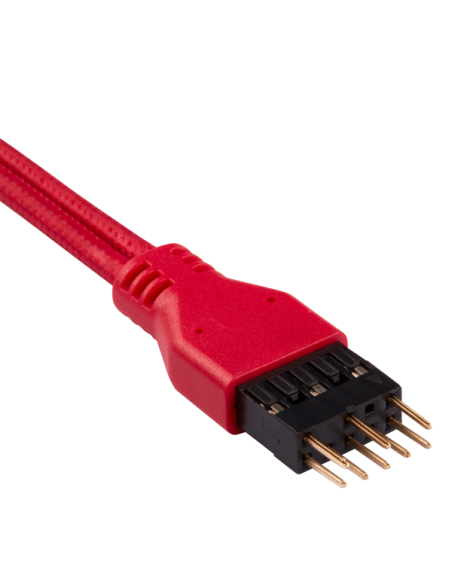 Corsair Premium Sleeved Front Panel Extension Kit, Rosso - 30cm