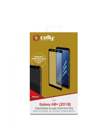3D GLASS GALAXY A8+ BLACK