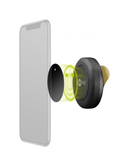 Supporto Magnetico Autoadesivo per Smartphone e Tablet Nero