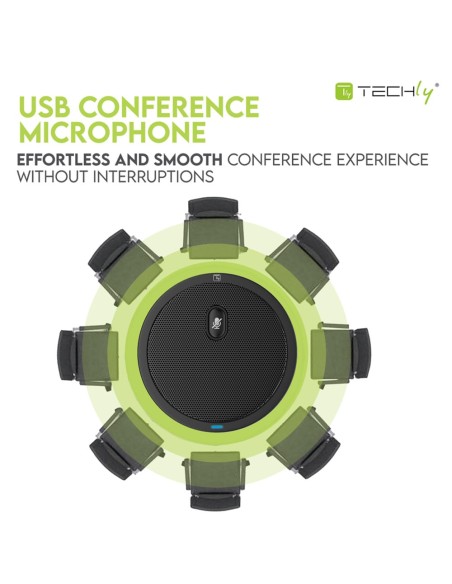 Microfono USB Omnidirezionale da Conferenza con Tasto Muto