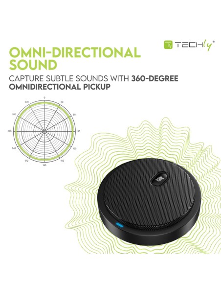 Microfono USB Omnidirezionale da Conferenza con Tasto Muto