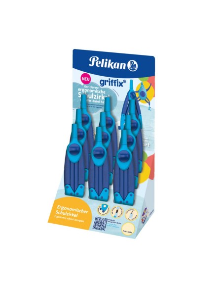 Espositore 9 compassi Pelikan Griffix blu 604604