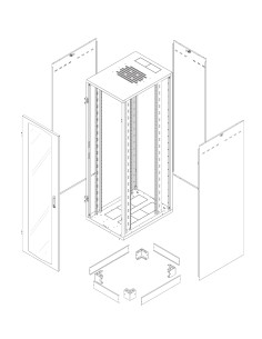 Armadio Rack NextGen 19'' 600x800 27U Nero 2